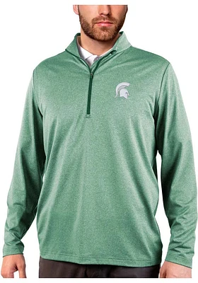 Antigua Michigan State Spartans Mens Rally Long Sleeve Qtr Zip Pullover