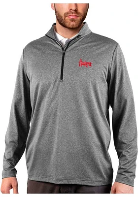 Antigua Nebraska Cornhuskers Mens Rally Long Sleeve Qtr Zip Pullover