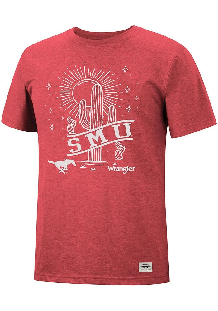 Wrangler SMU Mustangs Red Desert Short Sleeve Fashion T Shirt