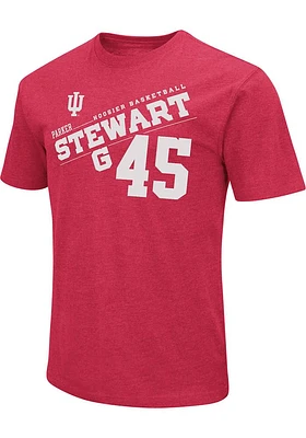 Parker Stewart Indiana Hoosiers Cardinal Basketball Short Sleeve Player T Shirt