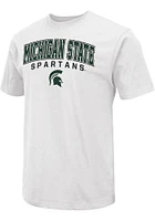 Colosseum Michigan State Spartans White Arch Name Mascot Version Short Sleeve T Shirt