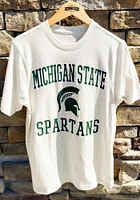 Colosseum Michigan State Spartans Oatmeal Number One Graphic Short Sleeve T Shirt