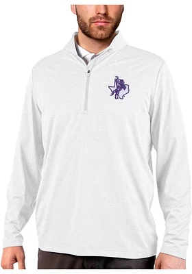 Antigua Tarleton State Texans Mens White Rally Long Sleeve Qtr Zip Pullover