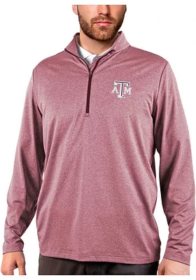 Antigua Texas A&M Aggies Mens Maroon Rally Long Sleeve Qtr Zip Pullover