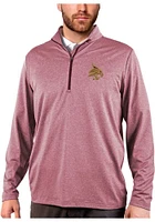 Antigua Texas State Bobcats Mens Maroon Rally Long Sleeve Qtr Zip Pullover