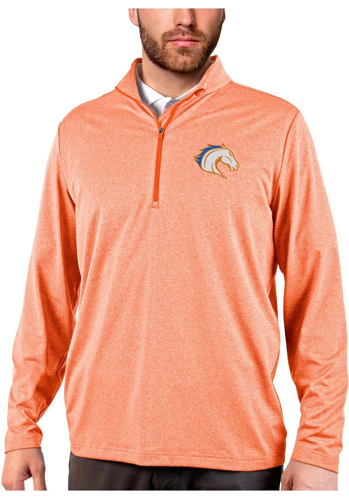 Antigua UTA Mavericks Mens Orange Rally Long Sleeve Qtr Zip Pullover