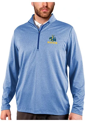 Antigua UMKC Roos Mens Blue Rally Long Sleeve Qtr Zip Pullover