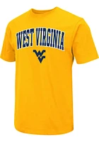 Colosseum West Virginia Mountaineers Gold ARCH LOGO Short Sleeve T Shirt