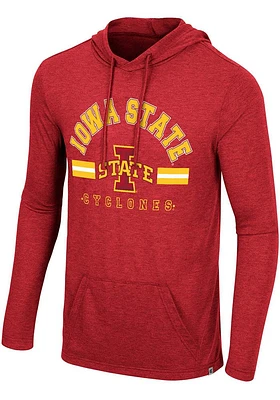 Colosseum Iowa State Cyclones Mens Cardinal Ticking Like Long Sleeve Hoodie