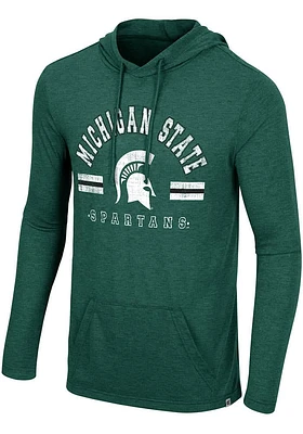 Colosseum Michigan State Spartans Mens Green OHT Ticking Like Long Sleeve Hoodie