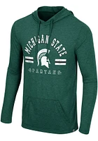 Colosseum Michigan State Spartans Mens Green OHT Ticking Like Long Sleeve Hoodie