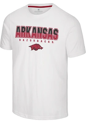 Colosseum Arkansas Razorbacks White Crane Short Sleeve T Shirt