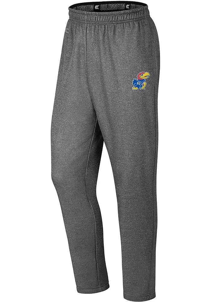 Colosseum Kansas Jayhawks Youth Grey Varsity Track Pants
