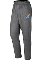 Colosseum Kansas Jayhawks Youth Grey Varsity Track Pants