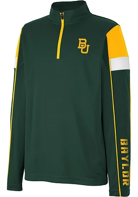 Colosseum Baylor Bears Youth Green Screever Long Sleeve Quarter Zip Shirt