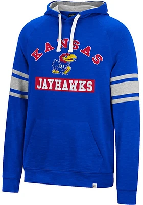Colosseum Kansas Jayhawks Mens Blue Your Opinion Man Long Sleeve Hoodie