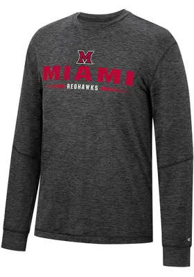 Colosseum Miami RedHawks Black Tournament Long Sleeve T Shirt