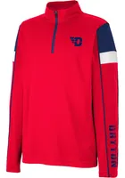 Colosseum Dayton Flyers Youth Red Screever Long Sleeve Quarter Zip Shirt