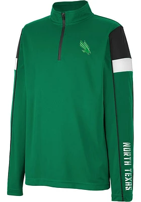 Colosseum North Texas Mean Green Youth Kelly Screever Long Sleeve Quarter Zip Shirt