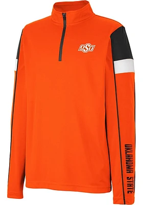 Colosseum Oklahoma State Cowboys Youth Orange Screever Long Sleeve Quarter Zip Shirt