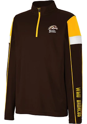 Colosseum Western Michigan Broncos Youth Brown Screever Long Sleeve Quarter Zip Shirt