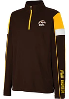 Colosseum Western Michigan Broncos Youth Brown Screever Long Sleeve Quarter Zip Shirt
