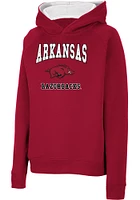 Colosseum Arkansas Razorbacks Youth Cardinal Number 1 Long Sleeve Hoodie