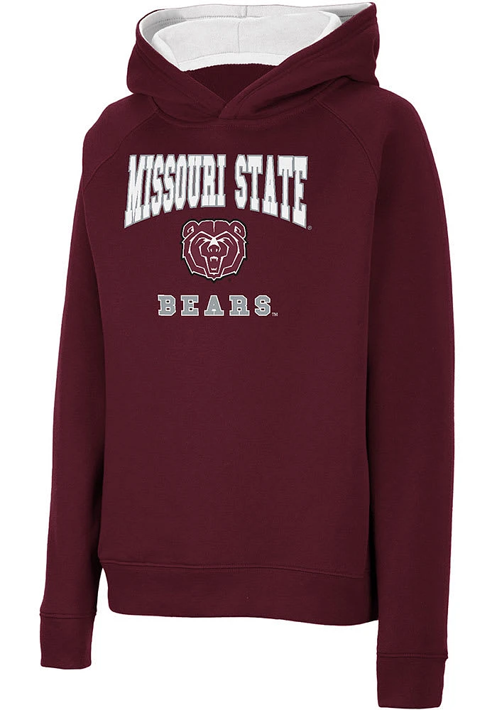 Colosseum Missouri State Bears Youth Maroon Number 1 Long Sleeve Hoodie