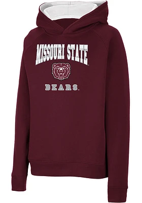 Colosseum Missouri State Bears Youth Maroon Number 1 Long Sleeve Hoodie