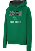 Colosseum North Texas Mean Green Youth Kelly Number 1 Long Sleeve Hoodie