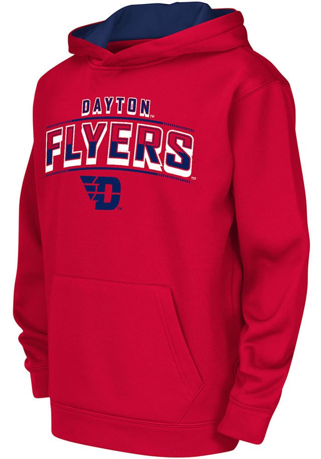 Colosseum Dayton Flyers Youth Red Block Name Drop Long Sleeve Hoodie