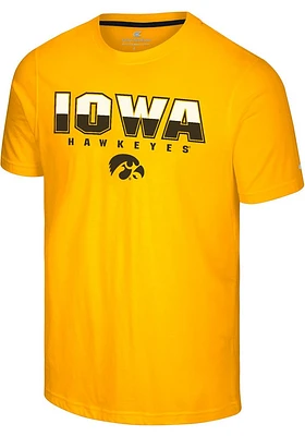 Colosseum Iowa Hawkeyes Gold Crane Short Sleeve T Shirt