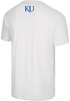 Colosseum Kansas Jayhawks White Crane Short Sleeve T Shirt