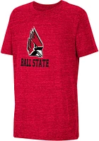Colosseum Ball State Cardinals Youth Cardinal Knobby Primary Logo Short Sleeve T-Shirt