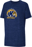 Colosseum Kent State Golden Flashes Youth Navy Blue Knobby Primary Logo Short Sleeve T-Shirt