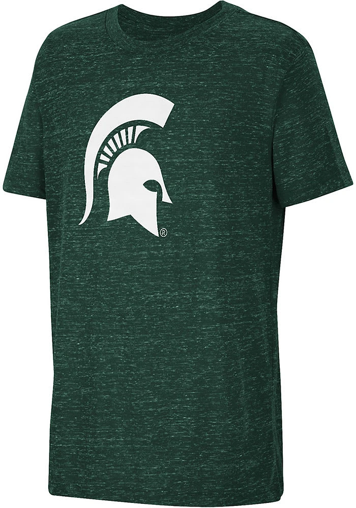 Colosseum Michigan State Spartans Youth Green Knobby Primary Logo Short Sleeve T-Shirt