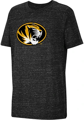 Colosseum Missouri Tigers Youth Black Knobby Primary Logo Short Sleeve T-Shirt