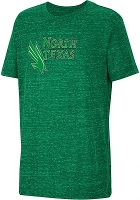 Colosseum North Texas Mean Green Youth Kelly Knobby Primary Logo Short Sleeve T-Shirt