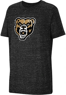 Colosseum Oakland University Golden Grizzlies Youth Black Knobby Primary Logo Short Sleeve T-Shirt