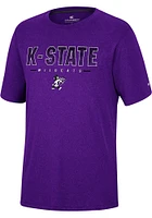 Colosseum K-State Wildcats Youth Purple High Pressure Short Sleeve T-Shirt