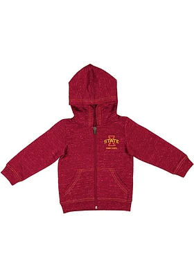 Colosseum Iowa State Cyclones Toddler Knobby Long Sleeve Full Zip Sweatshirt - Cardinal