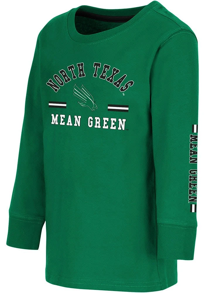 Colosseum North Texas Mean Green Toddler Kelly Roof Top Long Sleeve T-Shirt