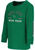 Colosseum North Texas Mean Green Toddler Kelly Roof Top Long Sleeve T-Shirt