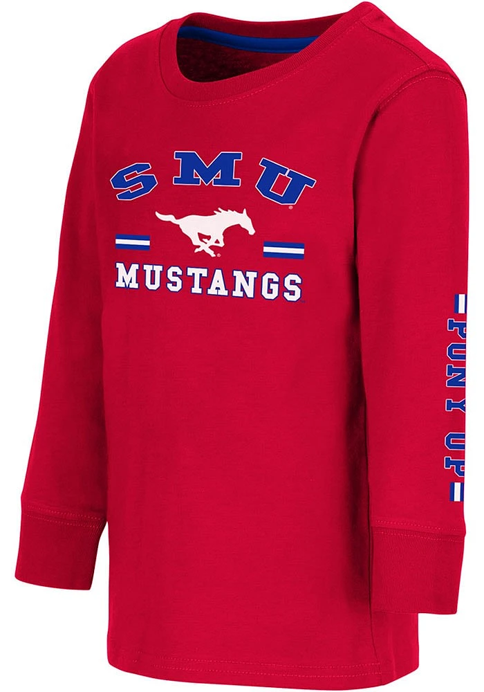 Colosseum SMU Mustangs Toddler Roof Top Long Sleeve T-Shirt