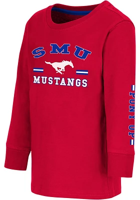 Colosseum SMU Mustangs Toddler Roof Top Long Sleeve T-Shirt
