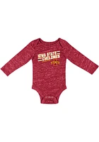 Colosseum Iowa State Cyclones Baby Cardinal Knobby Fun Long Sleeve One Piece