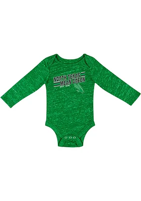 Colosseum North Texas Mean Green Baby Kelly Knobby Fun Long Sleeve One Piece