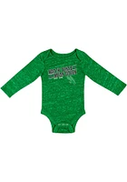 Colosseum North Texas Mean Green Baby Kelly Knobby Fun Long Sleeve One Piece