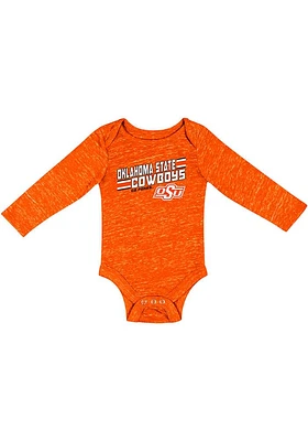 Colosseum Oklahoma State Cowboys Baby Orange Knobby Fun Long Sleeve One Piece