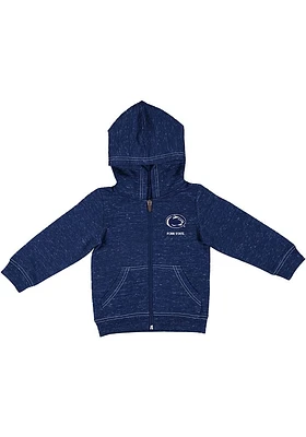 Colosseum Penn State Nittany Lions Baby SMU Knobby Long Sleeve Full Zip Sweatshirt - Navy Blue